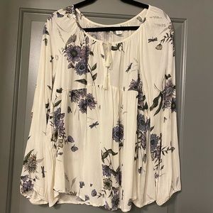Flower-print Blouse